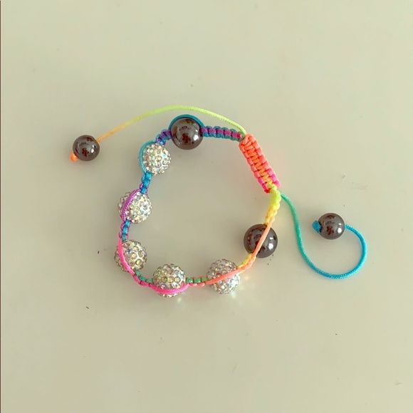 NWT Crystal rainbow string hand made bracelet - Picture 1 of 1